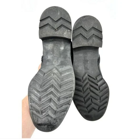 *Paul Green* Black Leather Tall Riding Moto Boots *Austrian-crafted* - Picture 12 of 13